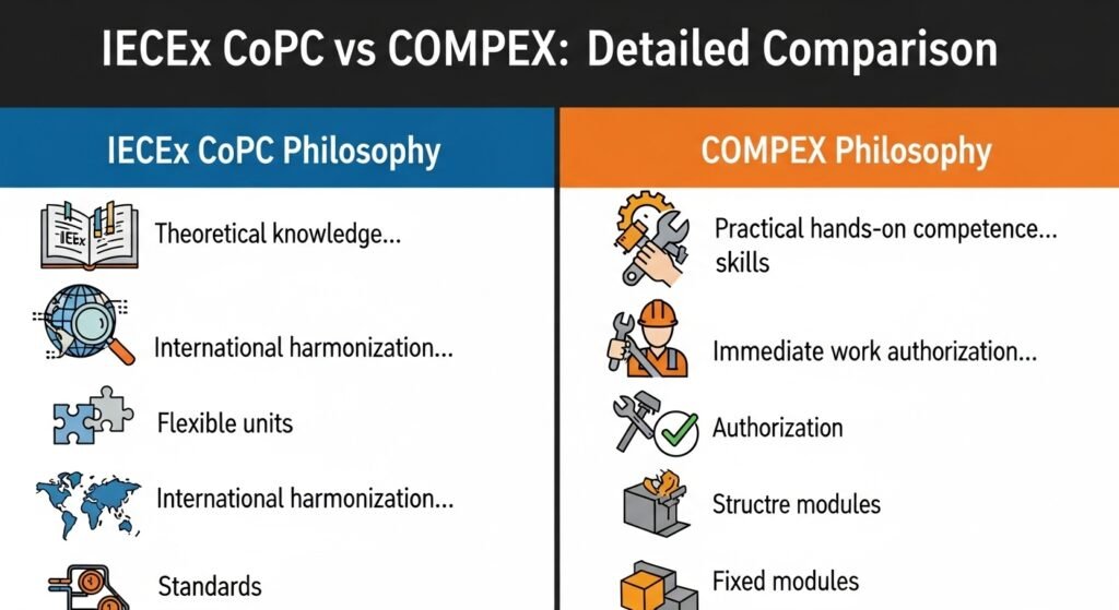 IECEx CoPC vs COMPEX Detailed Comparison