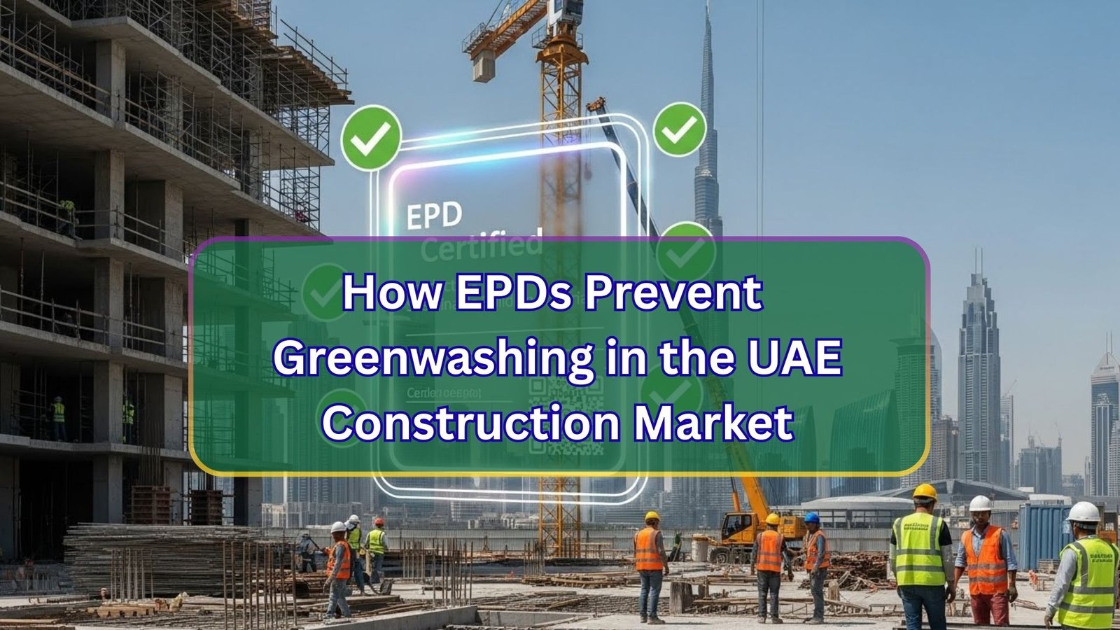 EPD certification preventing greenwashing in UAE construction market with verified environmental data