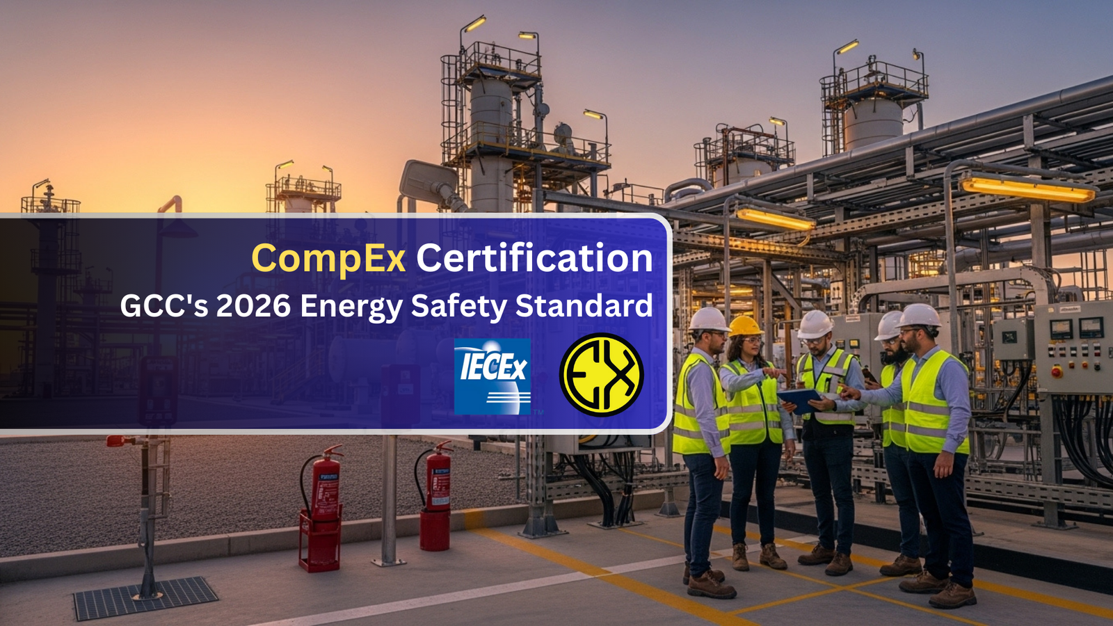 CompEx certified engineers inspecting hazardous area equipment at GCC energy facility