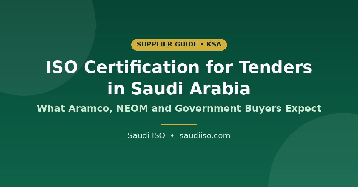 ISO certification for tenders in Saudi Arabia guide by Saudi ISO